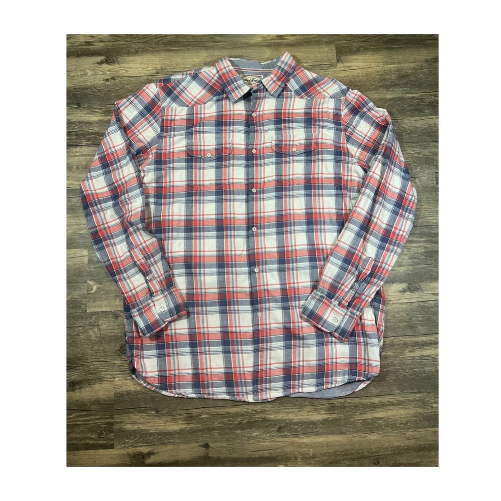 Flag & Anthem Sarona Double Layer Flannel Men's‎ XXL Plaid Button Down Shirt